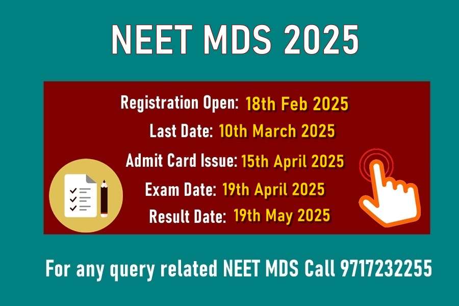 neet mds 2025 exam and notification